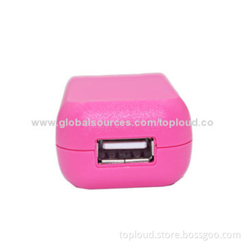 Mobile Chargers for Cellphones, 1 USB Port, 1A/5V Output, Lightweight